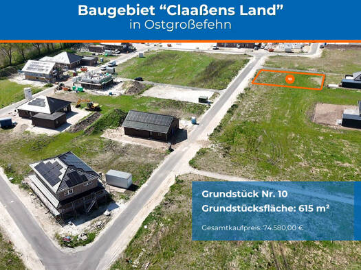 Grundstück zum Kauf 73.185 € 615 m² Grundstück Ostgroßefehn Großefehn 26629
