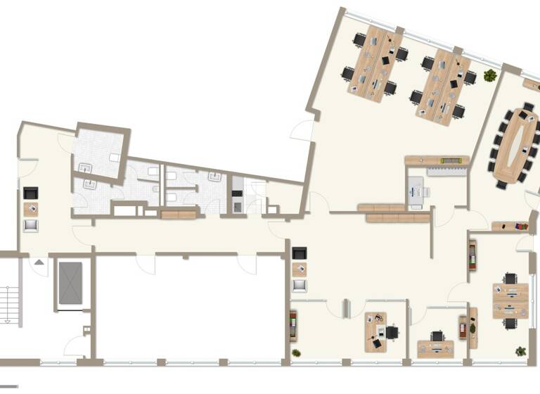 Bürofläche zur Miete 13,97 € 6 Zimmer 238,4 m² Bürofläche Stühlinger Freiburg 79106