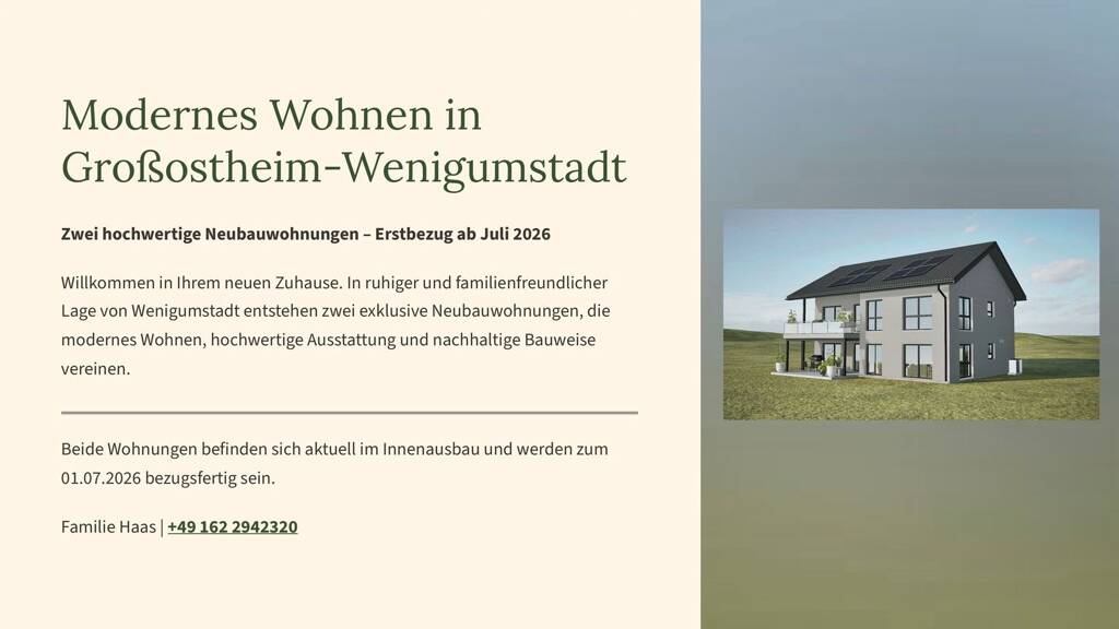 WG-Zimmer zur Miete 1.650 € 4 Zimmer 97 m² Geschoss EG/2 frei ab 01.07.2026 Rosenstraße Wenigumstadt Großostheim 63762