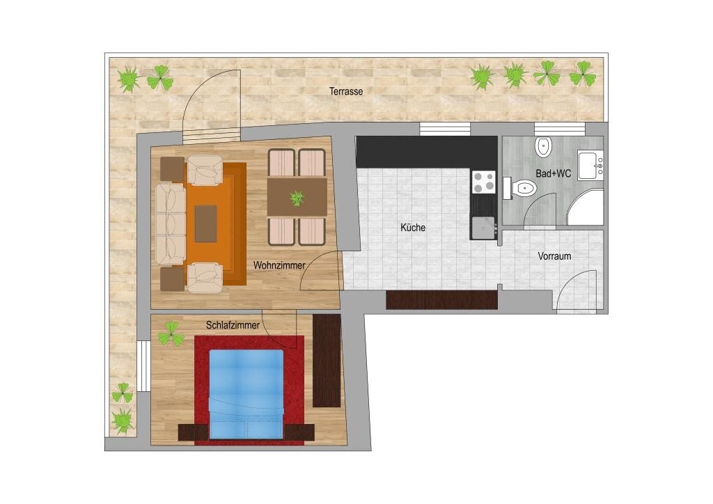 Terrassenwohnung zum Kauf 289.000 € 2 Zimmer 63 m²<br/>Wohnfläche 5.<br/>Geschoss Wien 1110