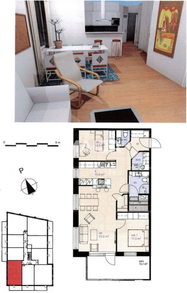 Studio zum Kauf 289.482 € 3 Zimmer 77 m²<br/>Wohnfläche 4.<br/>Geschoss Tullipuistonkatu 2 Tornio 95400