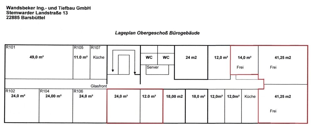 Bürofläche zur Miete 1.246 € 5 Zimmer 132,5 m²<br/>Bürofläche Willinghusen Barsbüttel 22885