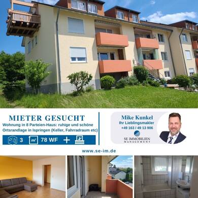 Wohnung zur Miete 750 € 3 Zimmer 78,4 m² 1. Geschoss Ispringen 75228
