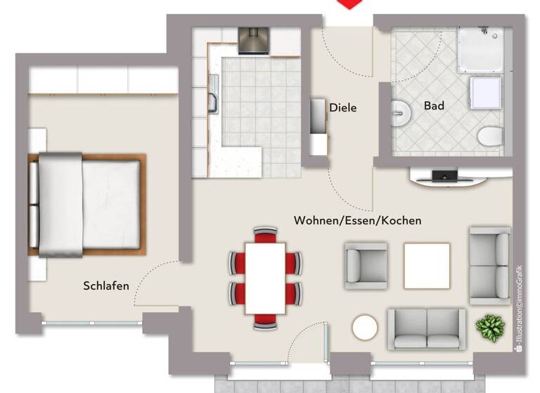 Wohnung zum Kauf provisionsfrei 283.386 € 2 Zimmer 58,4 m² Schlungenhof Gunzenhausen 91710