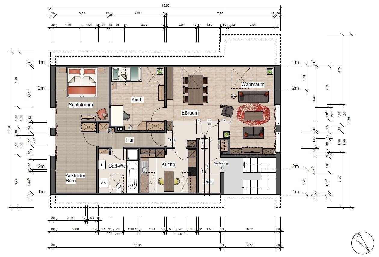 Wohnung zur Miete 612 € 3 Zimmer 89 m²<br/>Wohnfläche 3.<br/>Geschoss Fley / Helfe Hagen 58093