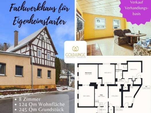 Einfamilienhaus zum Kauf 88.800 € 8 Zimmer 139 m² 145 m² Grundstück Oberhasel Uhlstädt-Kirchhasel 07407