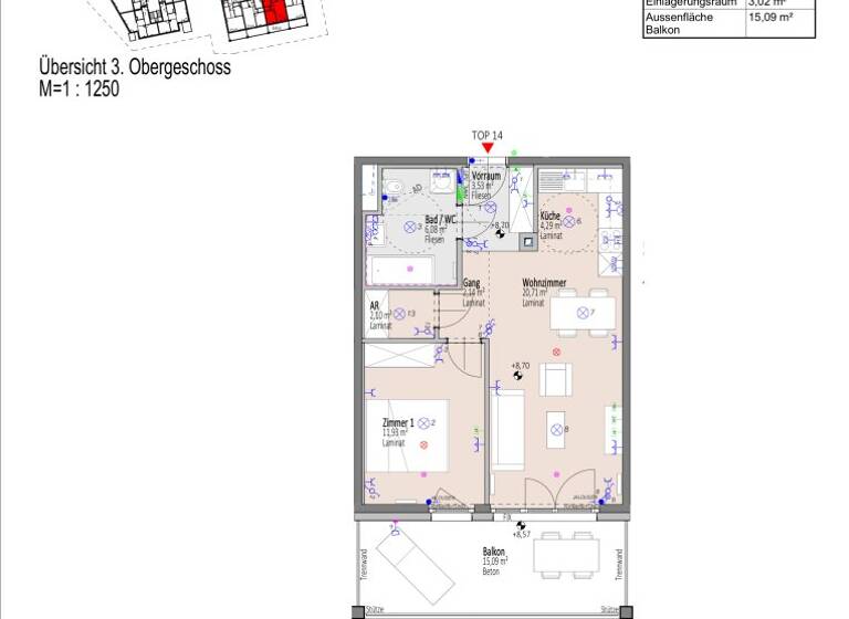 Wohnung zum Kauf - Erstbezug 172.520 € 2 Zimmer 50,8 m² 3. Geschoss Elisabeth Bollenberger - Gasse Wiener Neustadt 2700