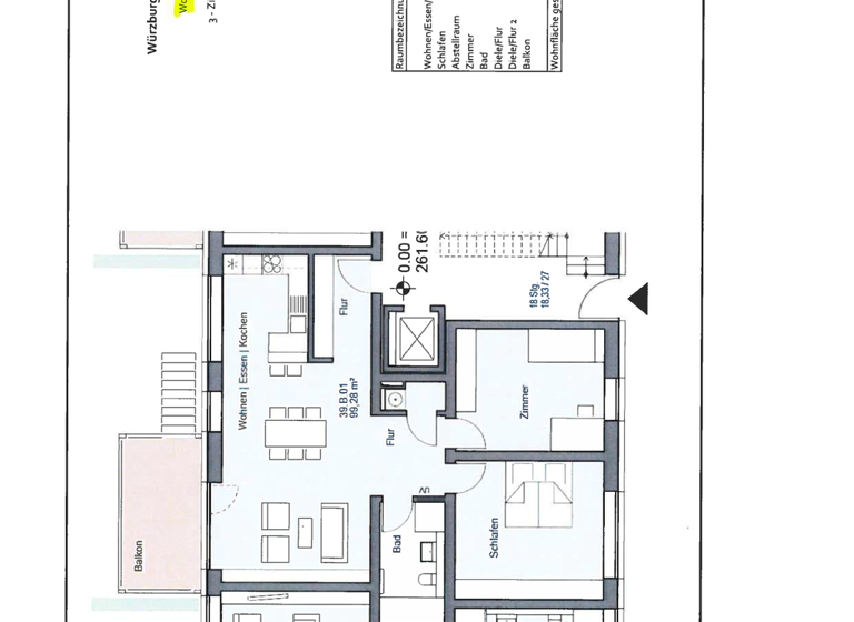 Terrassenwohnung zur Miete 1.490 € 3 Zimmer 99,3 m² Geschoss EG/3 frei ab 01.07.2026 Rottendorfer Straße 89 Frauenland Würzburg 97074
