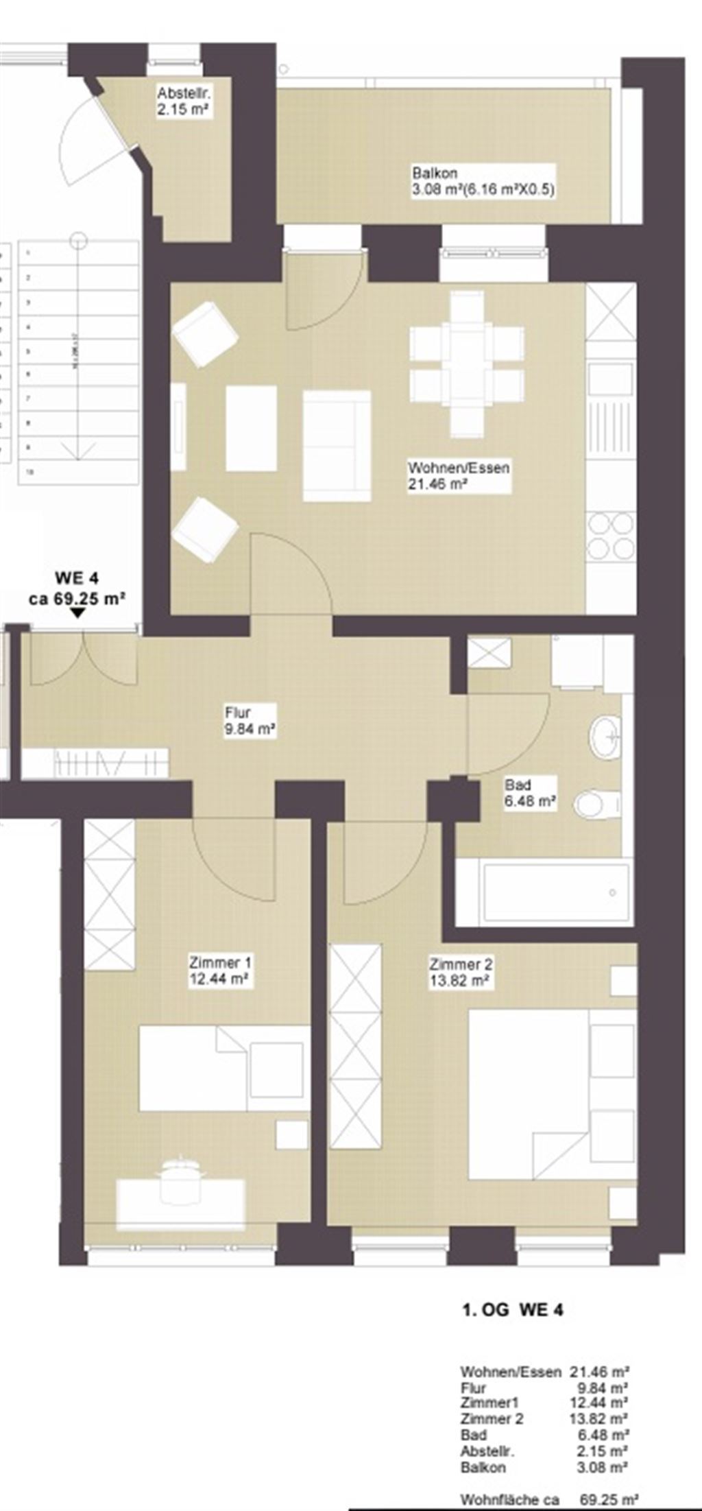 Wohnung zur Miete 520 € 3 Zimmer 69,3 m²<br/>Wohnfläche 1.<br/>Geschoss ab sofort<br/>Verfügbarkeit Zietenstraße 77 Sonnenberg 211 Chemnitz 09130