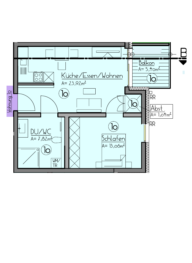 Wohnung zum Kauf provisionsfrei 287.375 € 2 Zimmer 47,5 m²<br/>Wohnfläche 1.<br/>Geschoss 01.03.2025<br/>Verfügbarkeit Flurstraße Ronhof 153 Fürth 90765