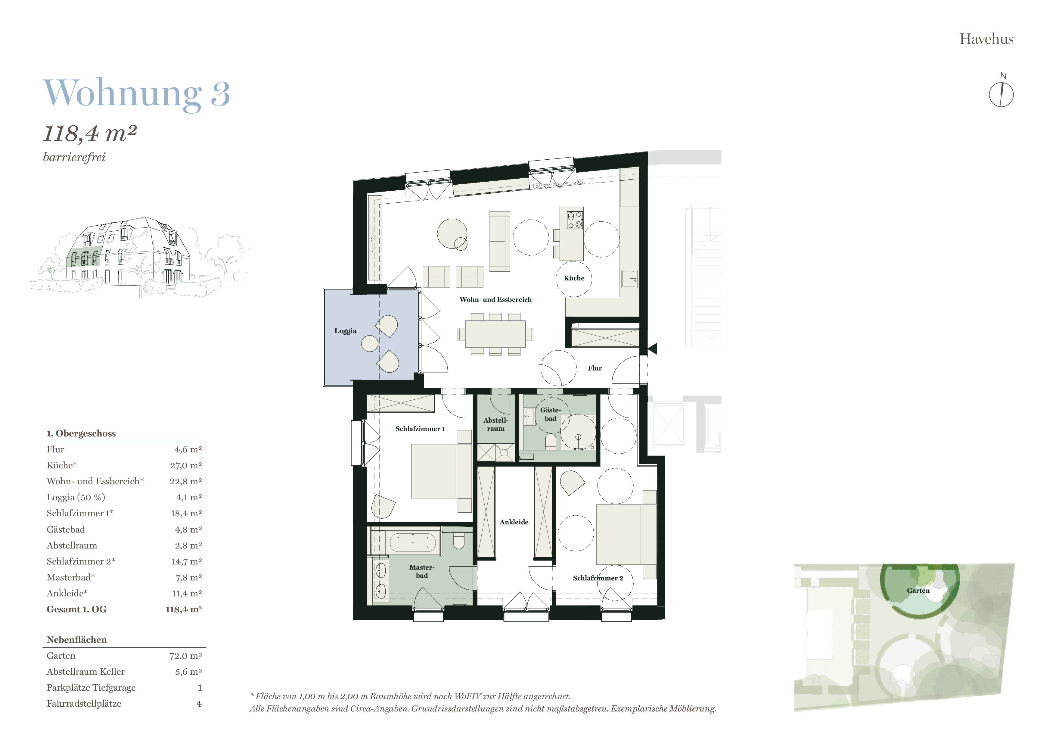 Wohnung zum Kauf 1.580.000 € 3 Zimmer 118,4 m²<br/>Wohnfläche Baron-Voght-Straße 140 Groß Flottbek Hamburg 22607