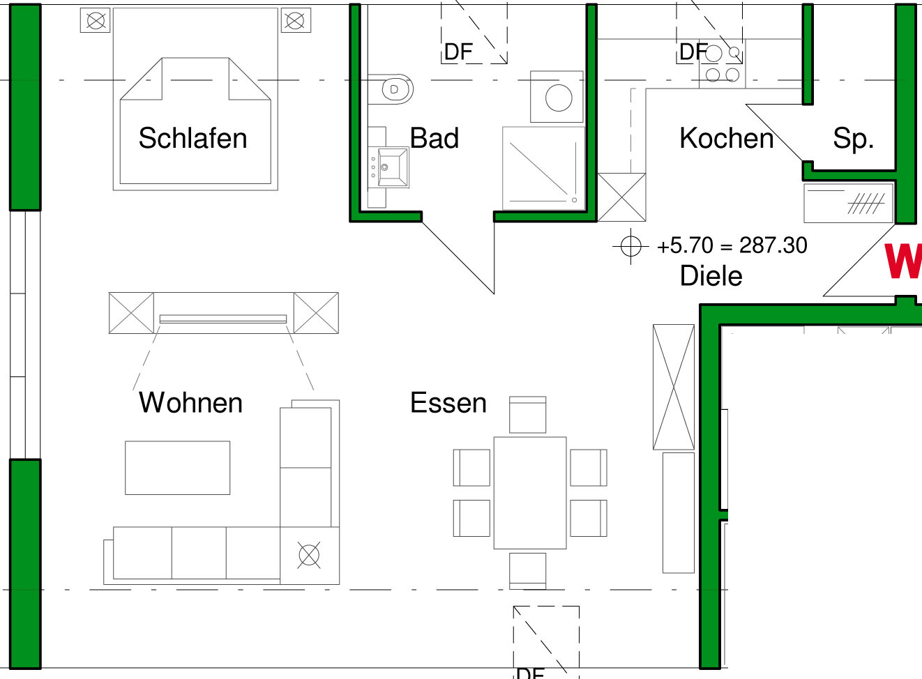 Wohnung zur Miete 585 € 1 Zimmer 68,8 m²<br/>Wohnfläche 3.<br/>Geschoss 01.04.2025<br/>Verfügbarkeit Ebern Ebern 96106