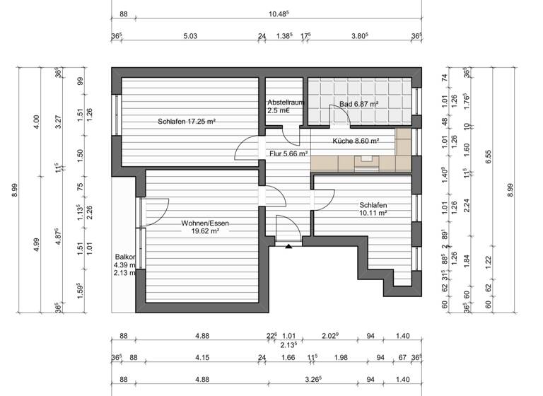 Wohnung zum Kauf provisionsfrei 649.900 € 3 Zimmer 73 m²<br/>Wohnfläche 1.<br/>Geschoss ab sofort<br/>Verfügbarkeit Neuschwabing München 80796