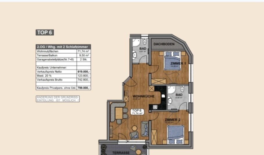 Penthouse zum Kauf provisionsfrei 779.900 € 3 Zimmer 71,7 m²<br/>Wohnfläche 2.<br/>Geschoss ab sofort<br/>Verfügbarkeit Söldenkogelweg 6 Sölden 6450