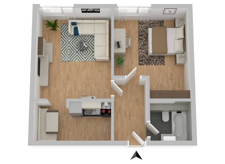 Wohnung zur Miete 429 € 2 Zimmer 54,3 m² 4. Geschoss Friedrich-König-Straße 11 Suhl 98527