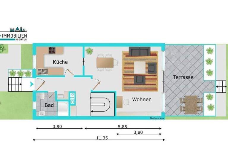 Reihenmittelhaus zum Kauf 480.000 € 5 Zimmer 121,5 m² 222 m² Grundstück Hagsfeld Karlsruhe 76139