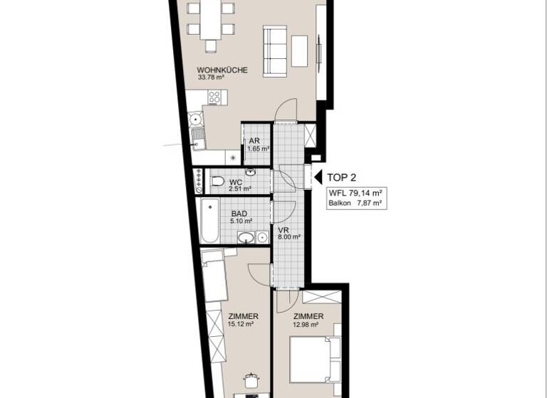 Terrassenwohnung zum Kauf - Erstbezug 390.000 € 3 Zimmer 79 m² 1. Geschoss Sellingergasse 8 Wien,Simmering 1110