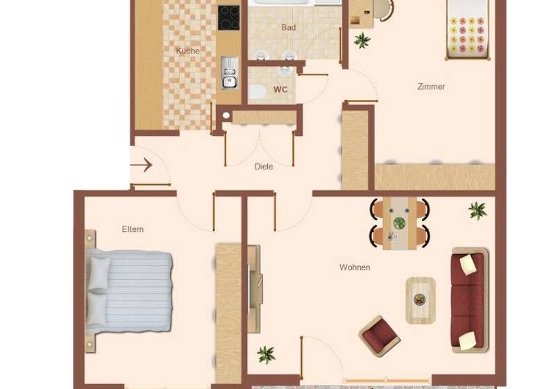 Wohnung zum Kauf 198.000 € 3 Zimmer 84 m² 2. Geschoss Ansbach 91522