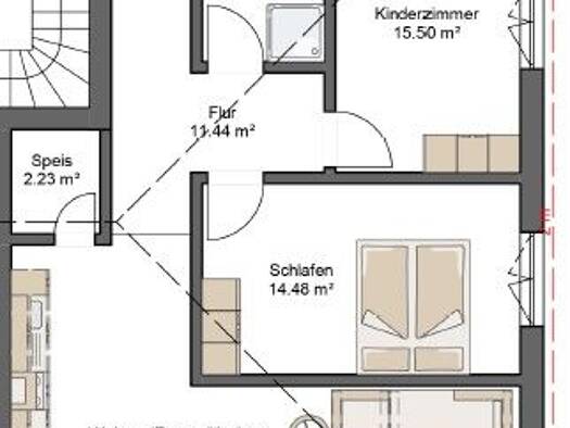 Wohnung zur Miete - Erstbezug 1.300 € 3 Zimmer 86 m² Geschoss 1/1 frei ab 01.10.2026 Goethestraße 4 Heiligenstein Römerberg 67354