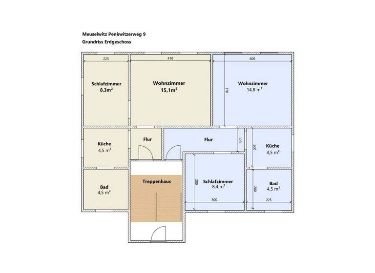Mehrfamilienhaus zum Kauf 169.000 € 222 m² 411 m² Grundstück Meuselwitz 04610