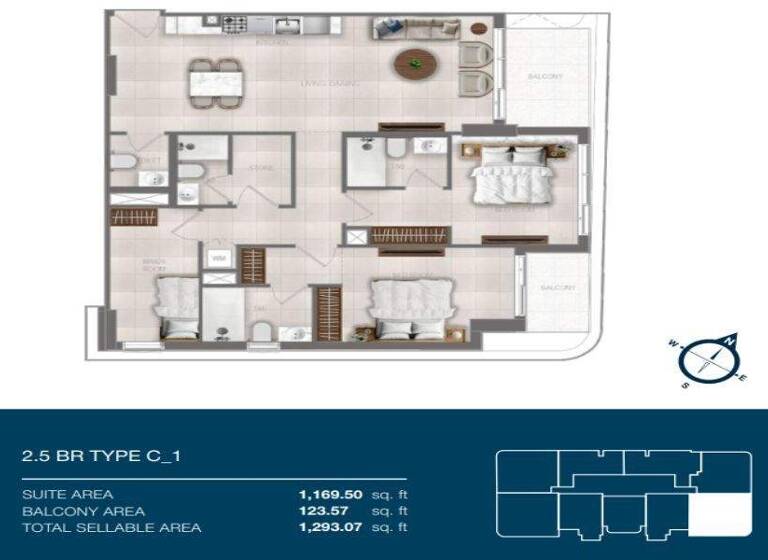 Wohnung zum Kauf - Erstbezug provisionsfrei 728.504 € 3 Zimmer 120,1 m² Dubai