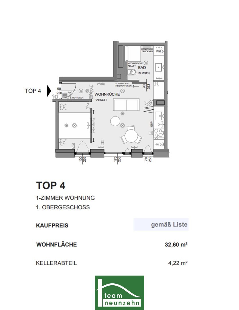 Wohnung zum Kauf 204.994 € 1 Zimmer 32,6 m²<br/>Wohnfläche 1.<br/>Geschoss Sandleitengasse 64 Wien 1170