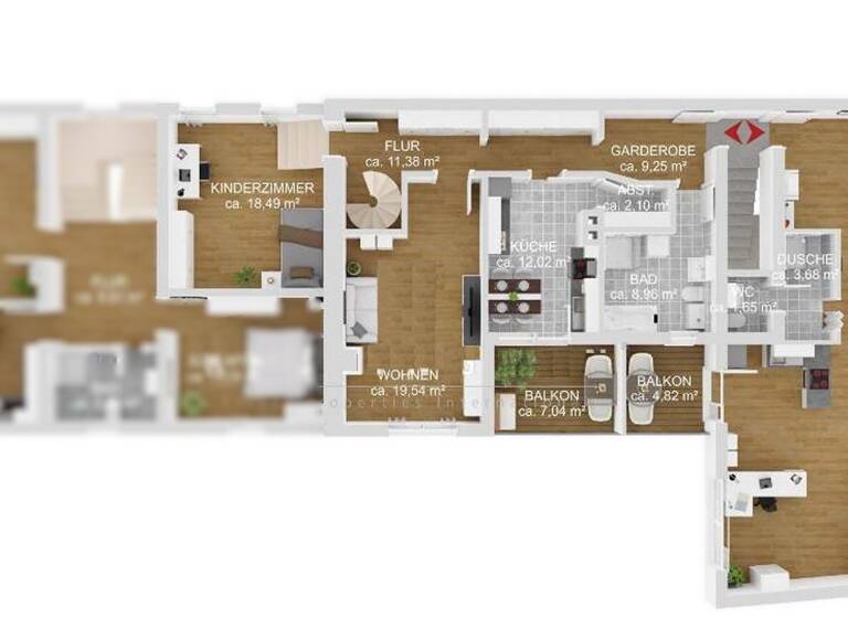 Wohnung zum Kauf 446.600 € 4 Zimmer 165 m²<br/>Wohnfläche Kösching Kösching 85092