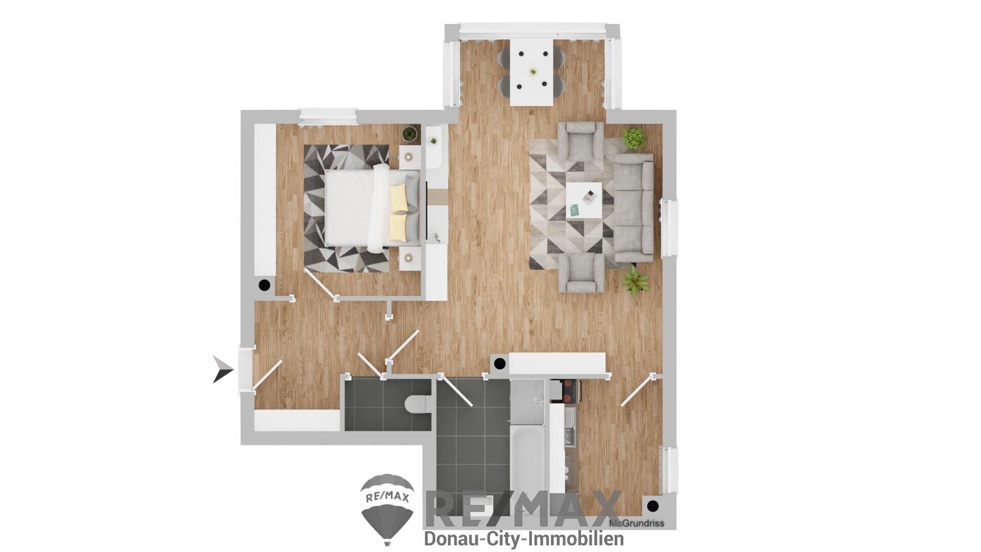 Wohnung zur Miete 600 € 2 Zimmer 55 m²<br/>Wohnfläche 1.<br/>Geschoss Korneuburg 2100