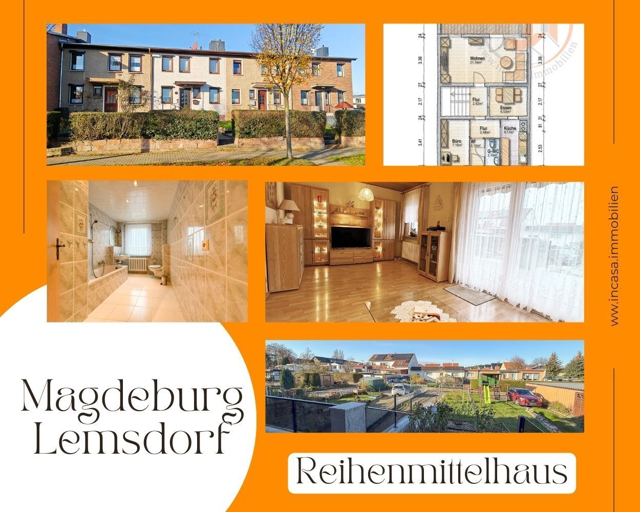 Reihenmittelhaus zum Kauf 227.000 € 6 Zimmer 101 m²<br/>Wohnfläche 273 m²<br/>Grundstück Blankenburger Straße 35A Kleiner Harz Magdeburg 39118