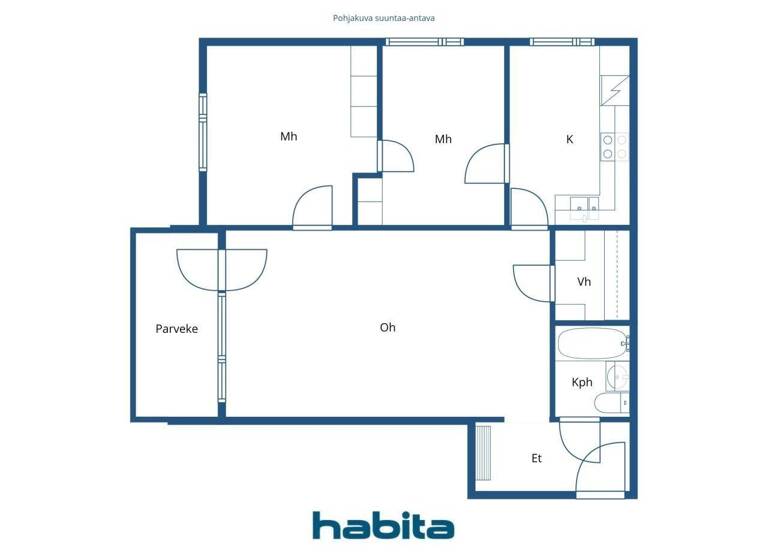 Studio zum Kauf 259.000 € 3 Zimmer 66 m² 6. Geschoss Adolf Lindforsin tie 9 Helsinki 00400