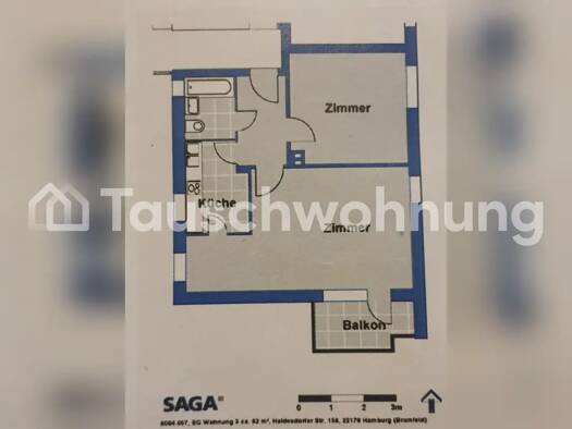 Wohnung zur Miete Tauschwohnung 700 € 2 Zimmer 51,8 m² Bramfeld Hamburg 22179