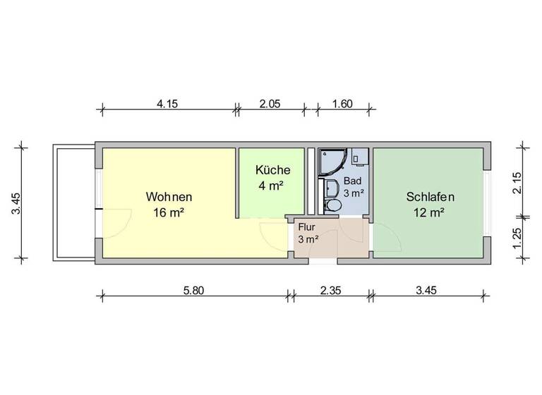 Wohnung zur Miete 294 € 2 Zimmer 42 m² 4. Geschoss frei ab 15.04.2026 Albert-Funk-Straße 122 Eckersbach Zwickau 08066
