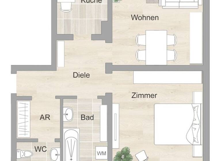 Wohnung zur Miete 682 € 2 Zimmer 62 m² 1. Geschoss frei ab 01.05.2026 Barbarastr. 2 Rumeln-Kaldenhausen Duisburg 47239