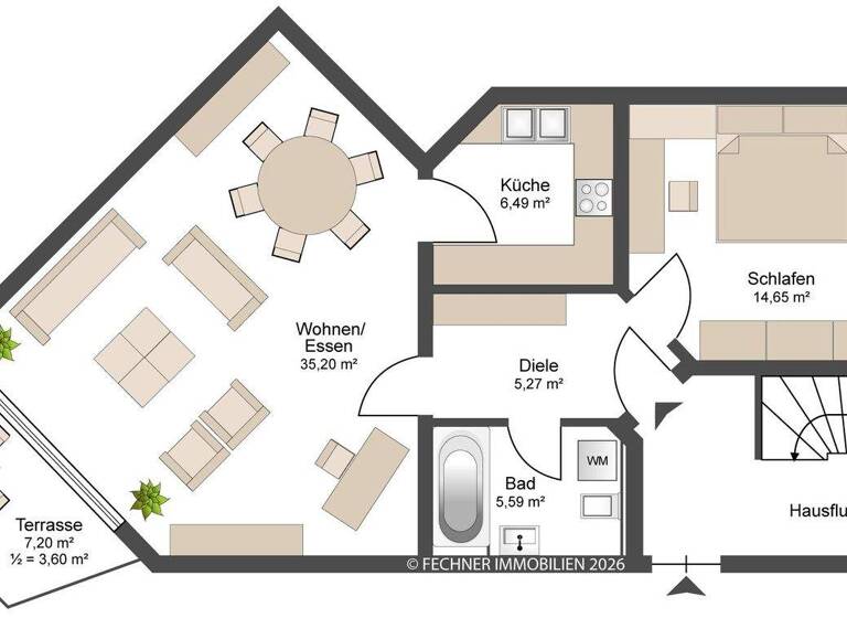 Wohnung zum Kauf provisionsfrei 279.800 € 2 Zimmer 70,8 m² EG Ingolstadt 85055