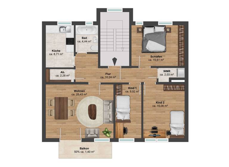 Wohnung zum Kauf 290.000 € 4 Zimmer 95 m² 1. Geschoss Rehleite 8 Ilversgehofen Erfurt 99089