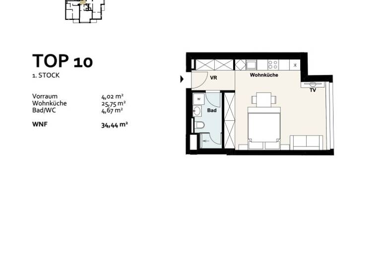 Studio zum Kauf - Erstbezug 202.409 € 1 Zimmer 34,4 m² 1. Geschoss Baumergasse 2a Wien 1210