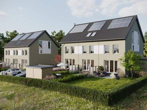 Reihenendhaus zum Kauf - Erstbezug provisionsfrei 489.900 € 5,5 Zimmer 121 m² 251 m² Grundstück An der Kucksche 1 Rockau Dresden / Rockau 01328