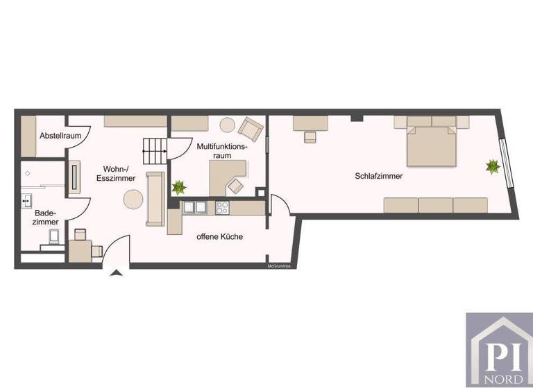 Wohnung zur Miete 1.150 € 2,5 Zimmer 80 m² 2. Geschoss Altstadt Kiel 24103