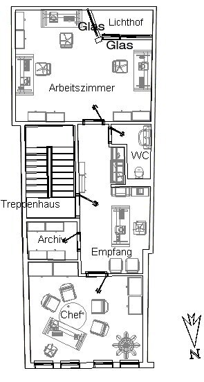 Bürofläche zur Miete provisionsfrei 900 € 3 Zimmer 67 m²<br/>Bürofläche Markt Jena - Zentrum Jena 07743