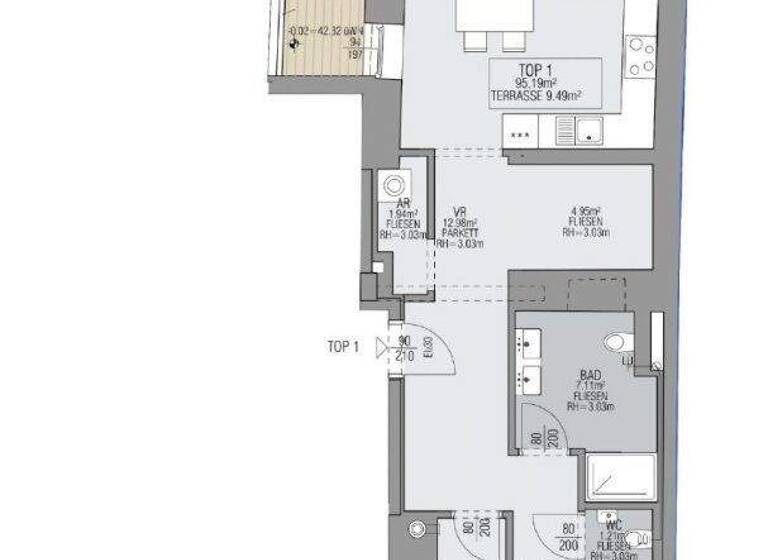 Wohnung zum Kauf - Erstbezug 690.000 € 4 Zimmer 95,2 m² EG Wien 1180