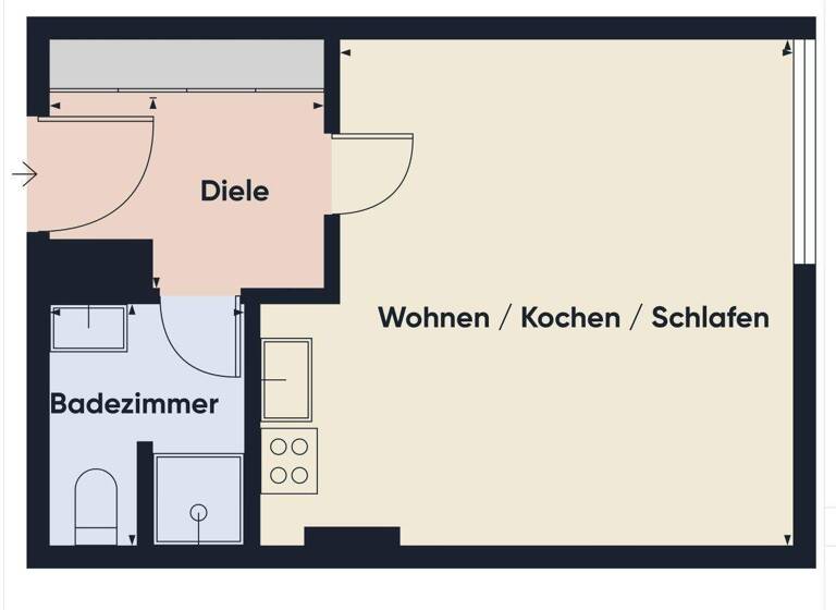 Studio zur Miete 323 € 1 Zimmer 29,6 m² 1. Geschoss frei ab 01.05.2026 Pöstlingberg Linz 4040