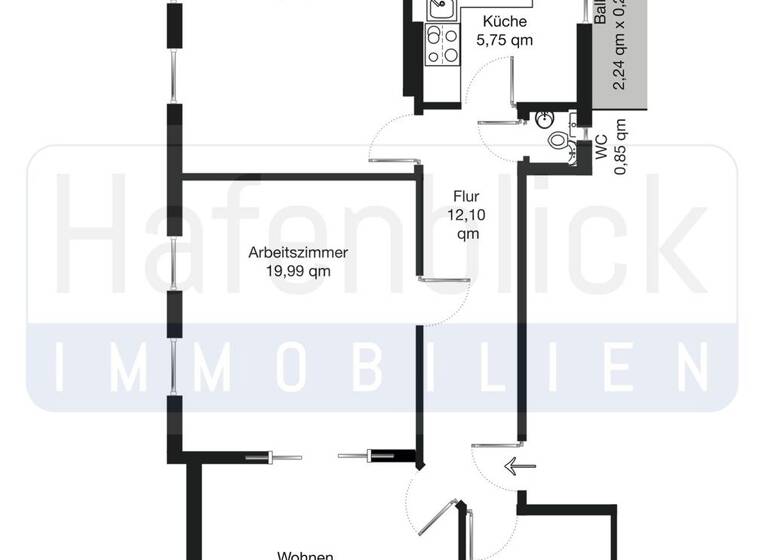 Wohnung zum Kauf 398.000 € 4 Zimmer 96 m² 2. Geschoss Pries Kiel / Pries 24159