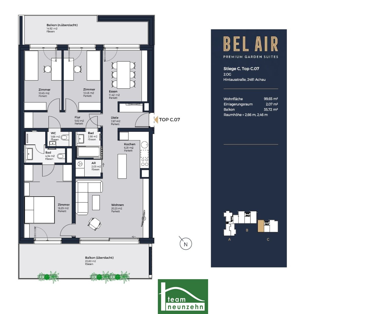 Wohnung zum Kauf 640.001 € 4 Zimmer 99,7 m²<br/>Wohnfläche 2.<br/>Geschoss Hintausstraße Achau 2481