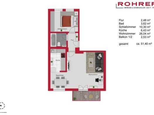 Wohnanlage zum Kauf als Kapitalanlage geeignet 510.000 € 2 Zimmer 51,4 m² Maxvorstadt München 80797