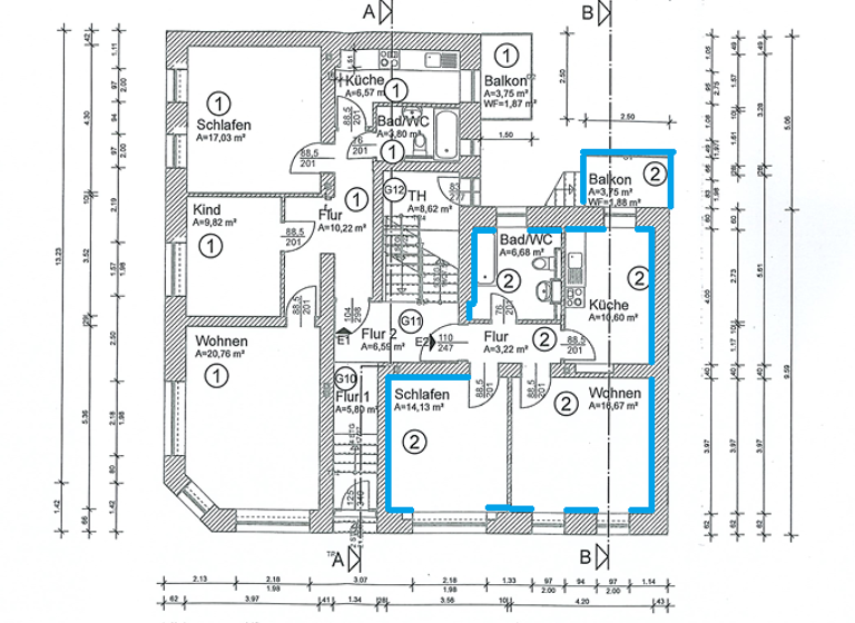 Wohnung zum Kauf 147.000 € 2 Zimmer 53,2 m² Kröpeliner Tor-Vorstadt Rostock 18057
