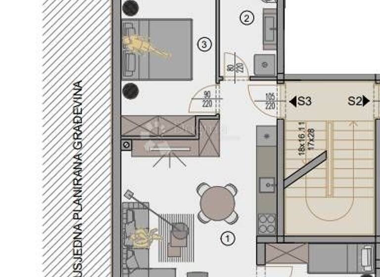 Wohnung zum Kauf 190.816 € 3 Zimmer 59 m² 1. Geschoss Center
