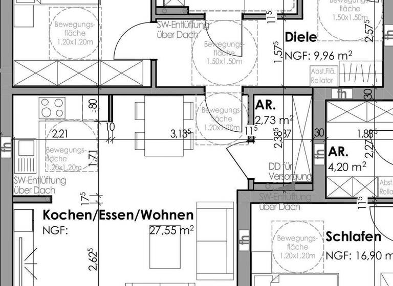 Wohnung zur Miete - Erstbezug 938 € 2 Zimmer 67 m² 1. Geschoss Borkenwirthe/Burlo Borken / Burlo 46325