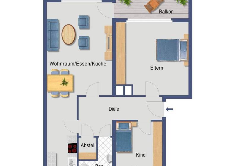 Wohnung zum Kauf 189.000 € 3 Zimmer 72,4 m² Bökenförde Lippstadt 59558