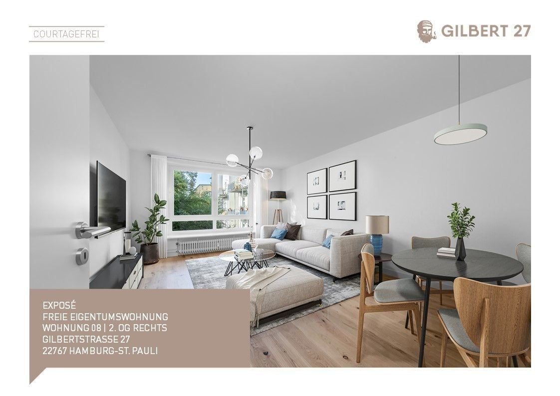 Wohnung zum Kauf provisionsfrei 365.000 € 2 Zimmer 52,6 m²<br/>Wohnfläche 2.<br/>Geschoss ab sofort<br/>Verfügbarkeit Gilbertstraße 27 St.Pauli Hamburg 22767