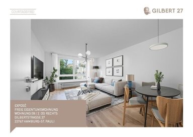 Wohnung zum Kauf provisionsfrei 365.000 € 2 Zimmer 52,6 m² 2. Geschoss frei ab sofort Gilbertstraße 27 St.Pauli Hamburg 22767